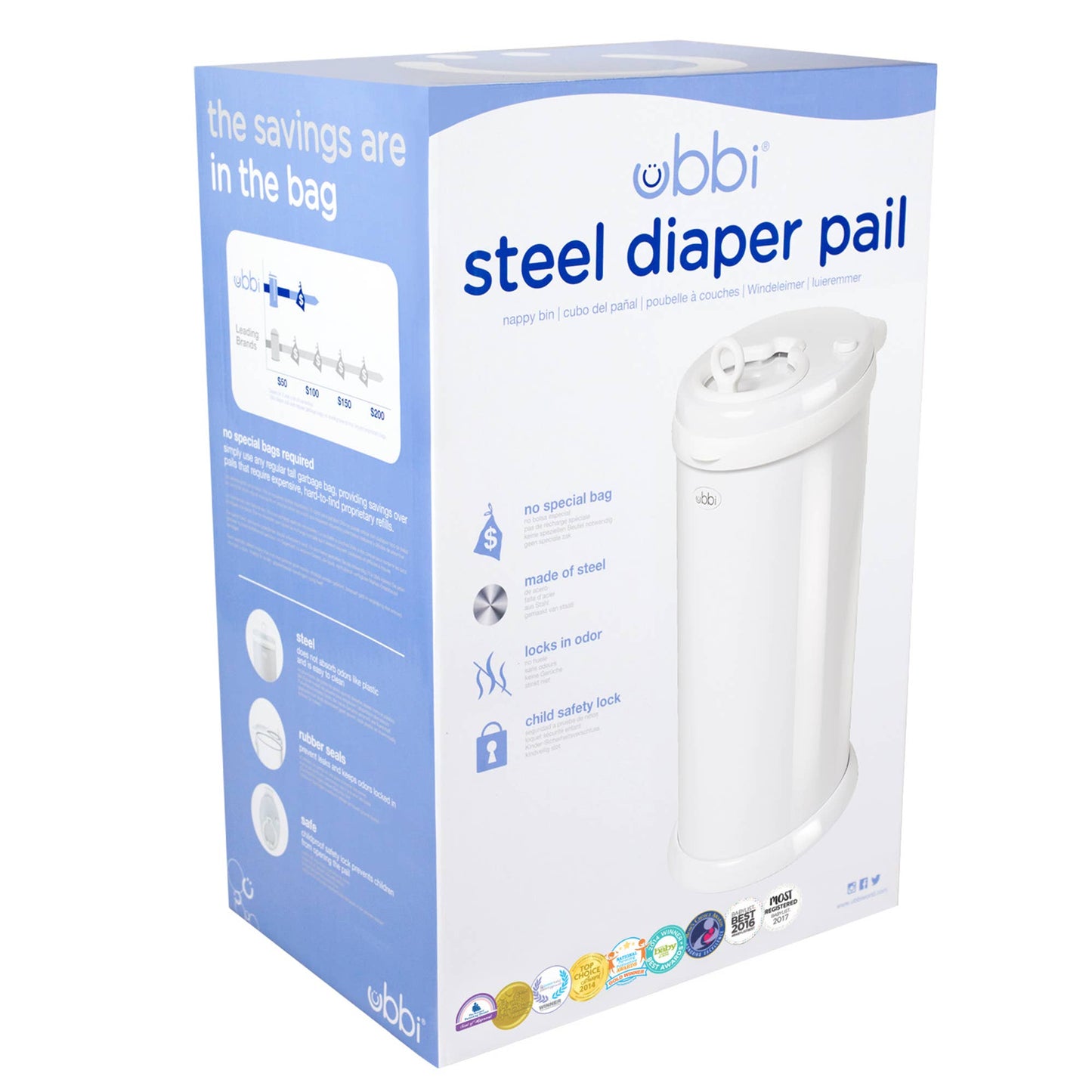 White Diaper Pail