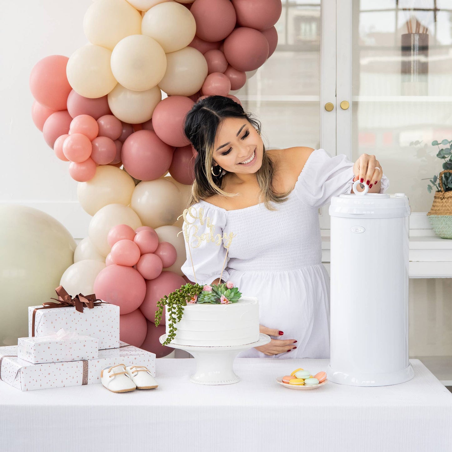 White Diaper Pail