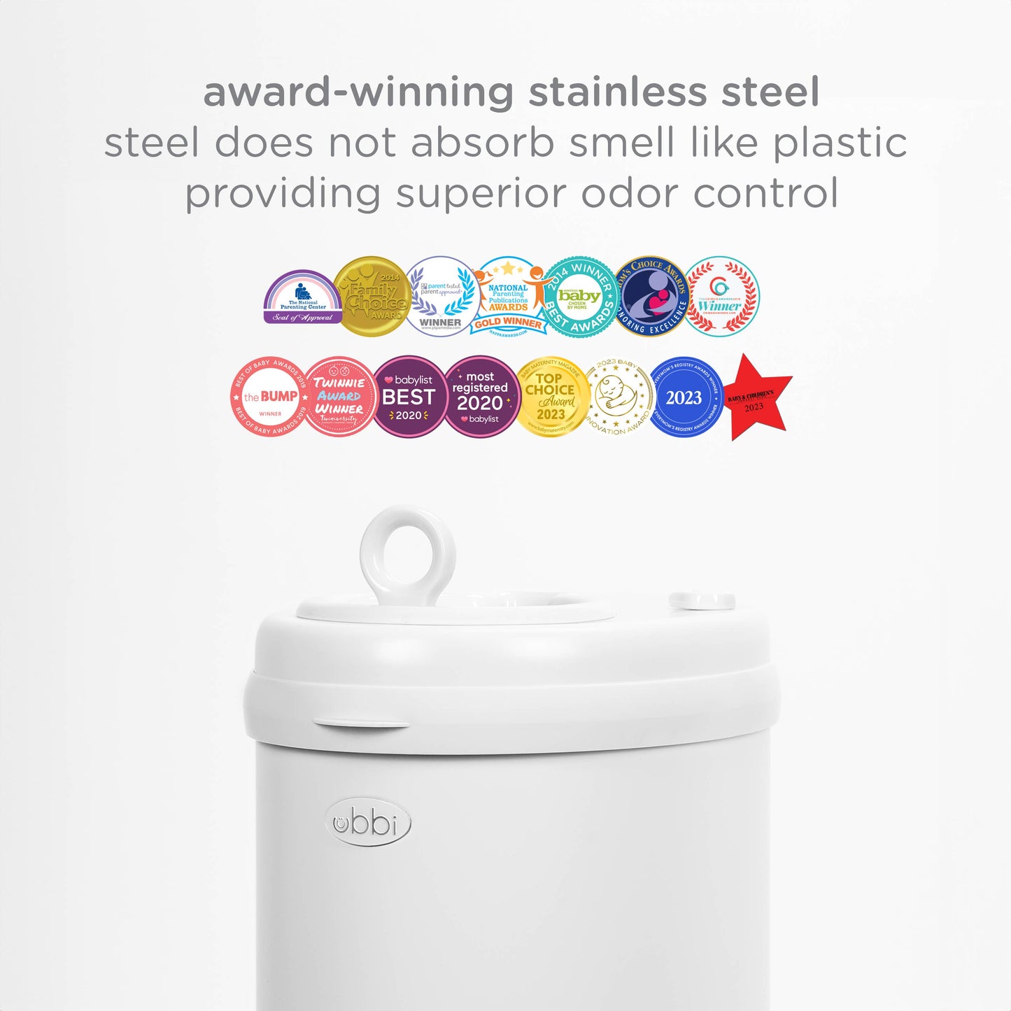 White Diaper Pail