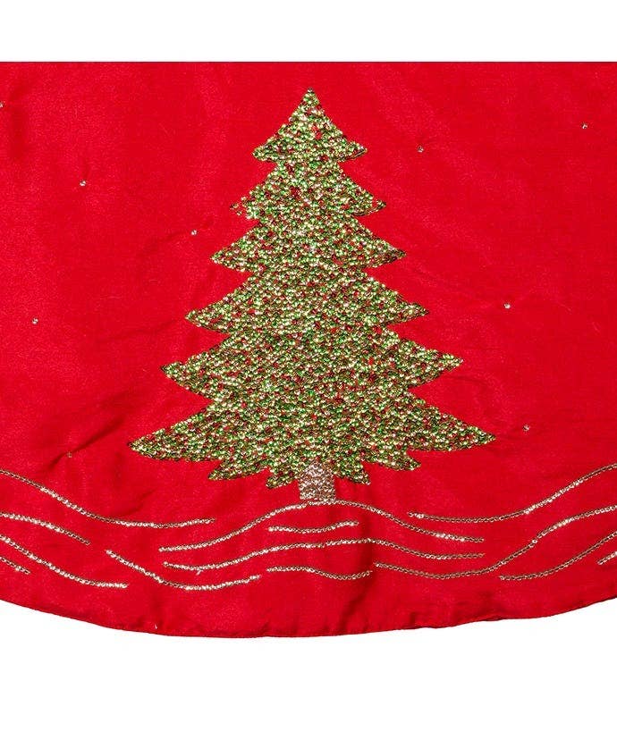 60"RED DUPION MULT TREE EMBR TRSKRT