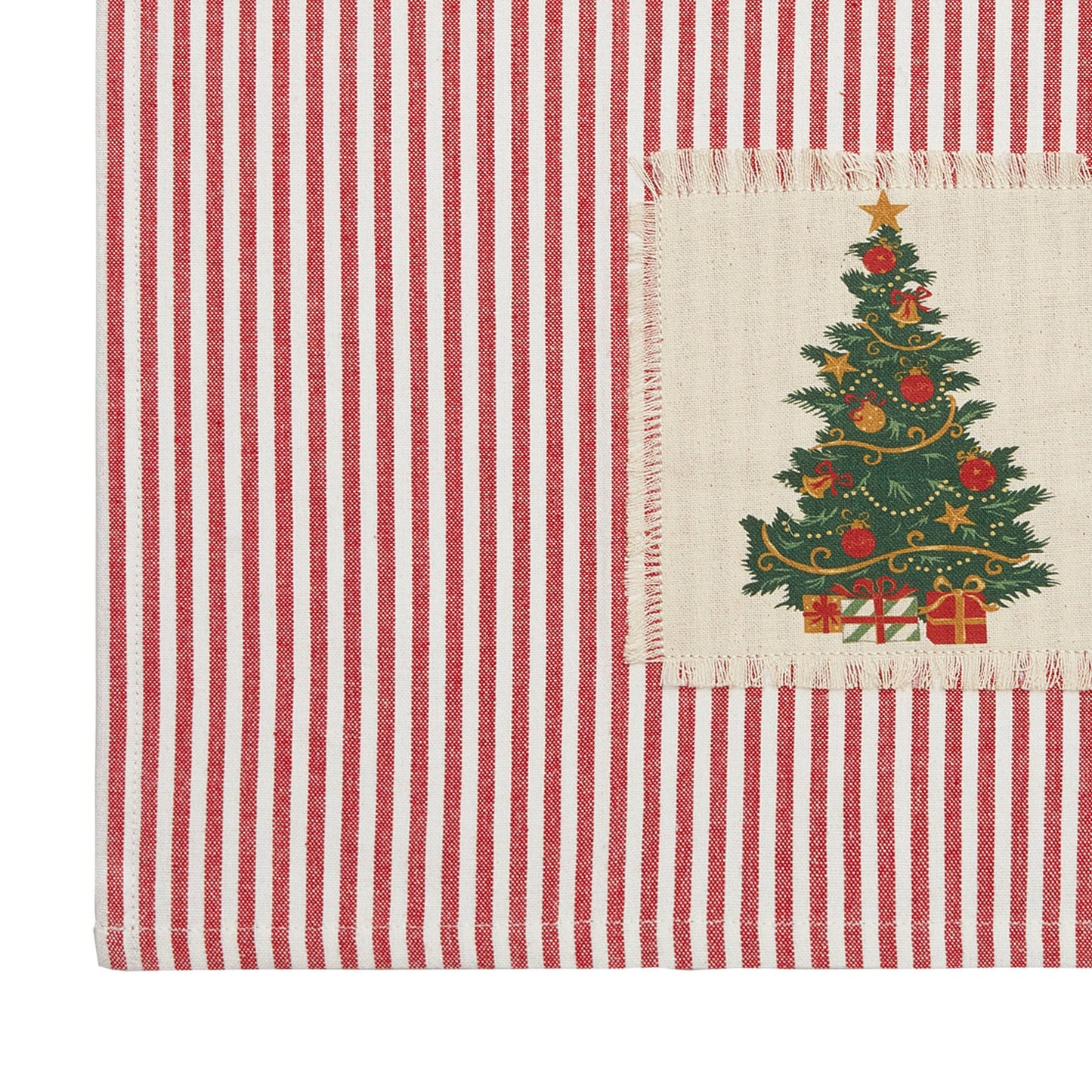 Holiday Patch Stripe Tree Kitchen Towel