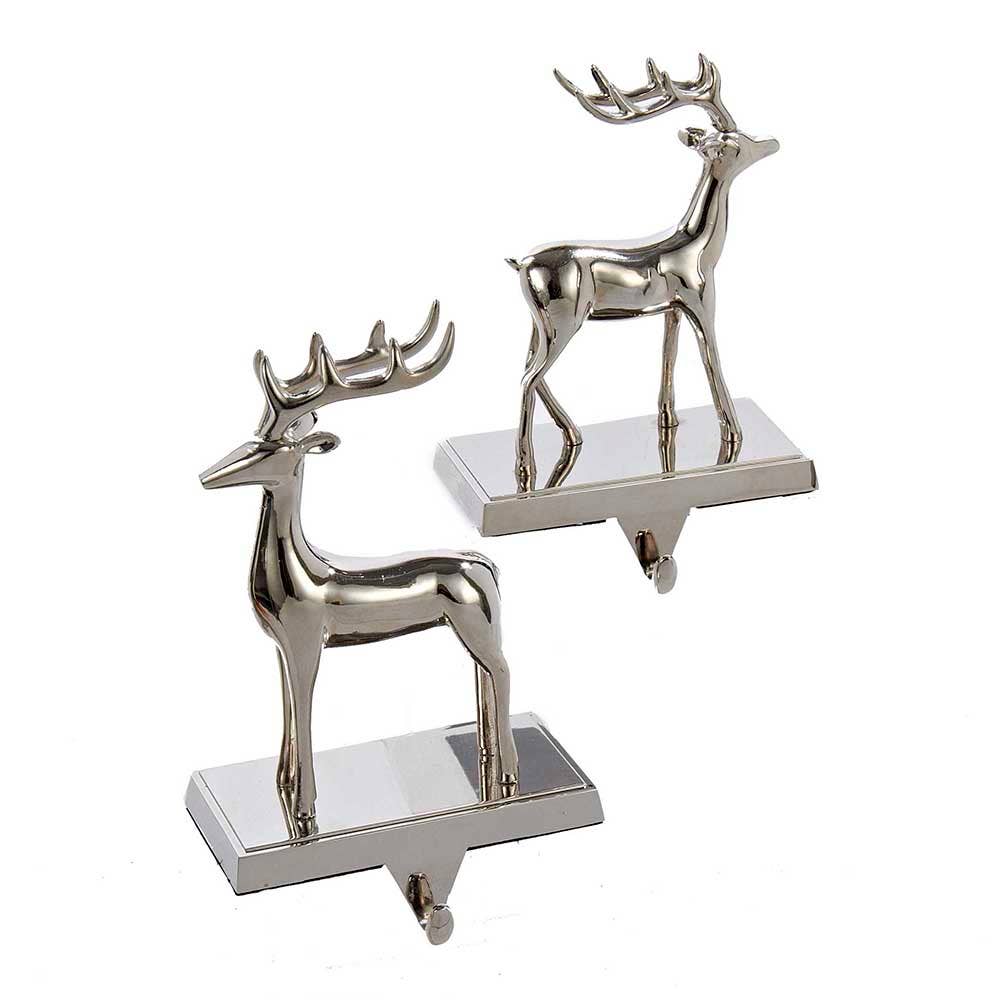 METAL REINDEER STOCKING HOLDER 2/A