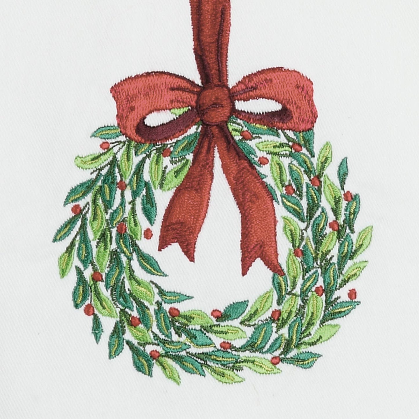 Wreath Bow Kitchen Towel - Christmas
