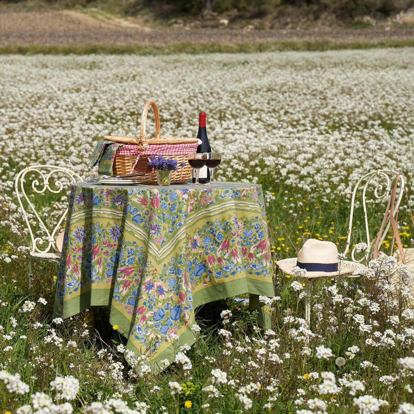Jardin Blue & Vert | Tablecloth