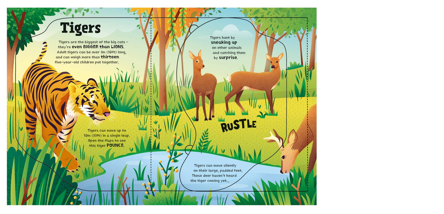 Great Big Animals board book with Big Flaps : Usborne