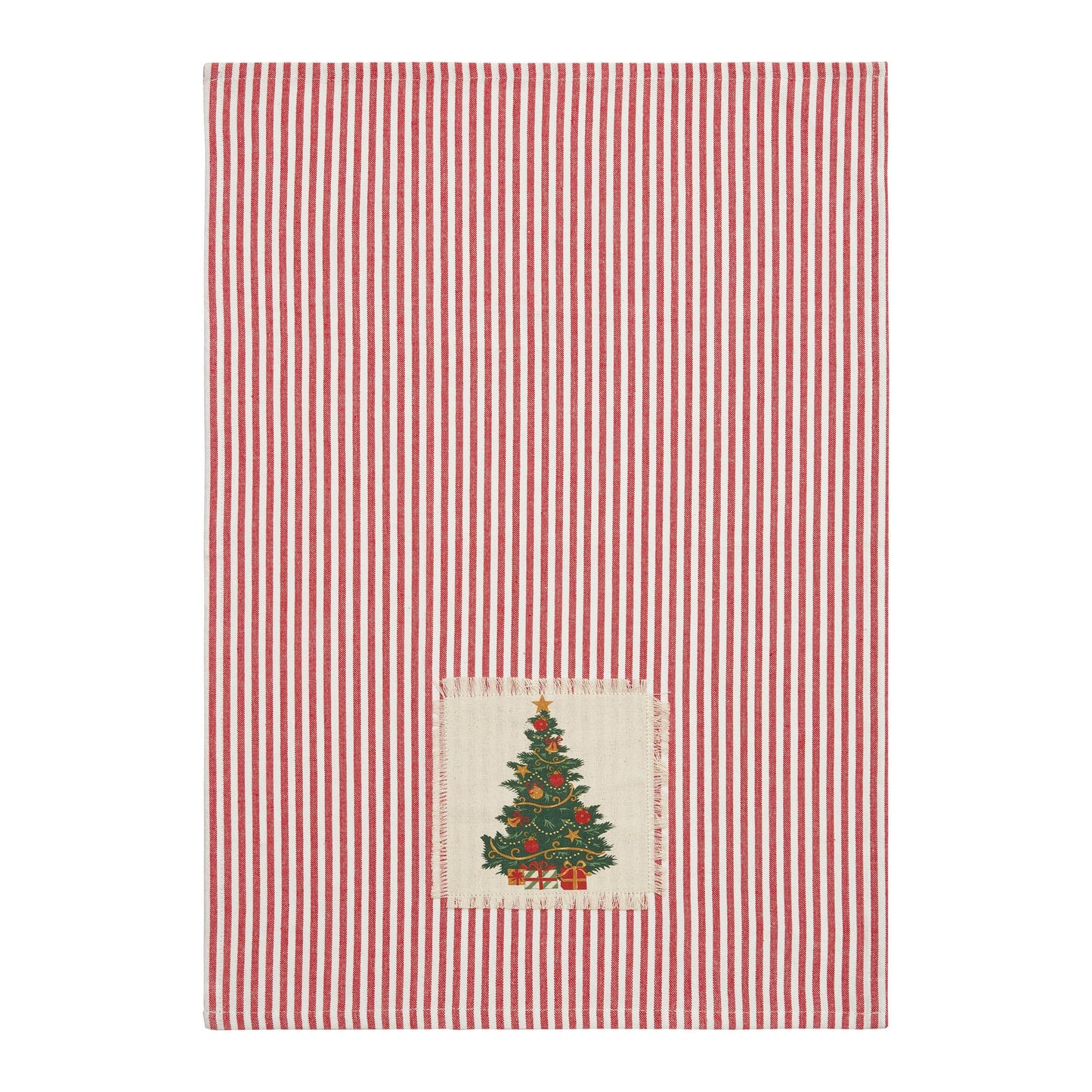 Holiday Patch Stripe Tree Kitchen Towel