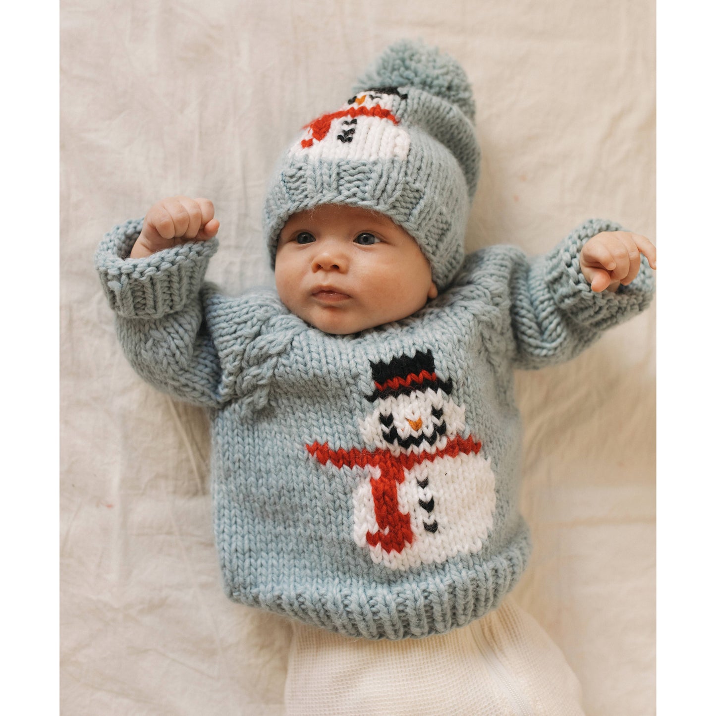 Frosty Snowman Surf Crew Neck Sweater Baby & Toddler