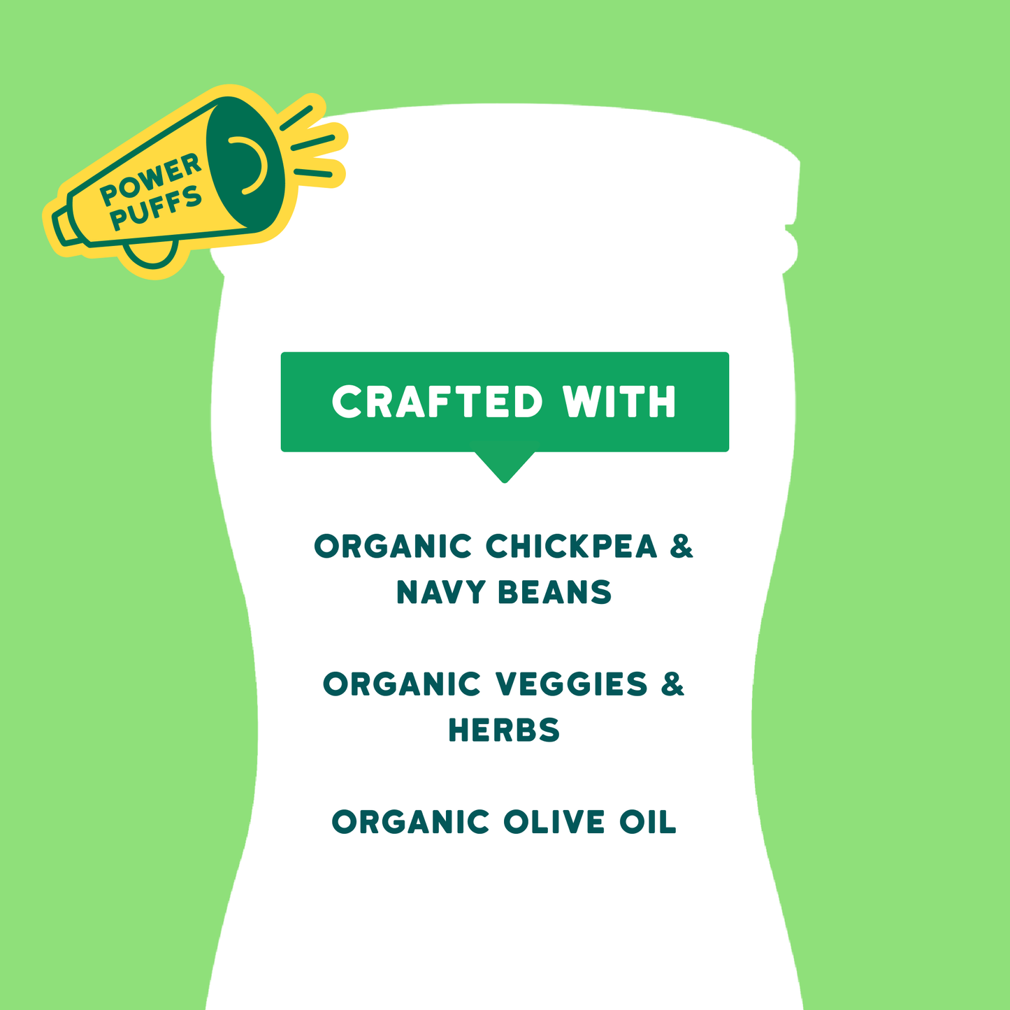 Broccoli & Spinach Organic Grain Free Puffs (6 Cans)
