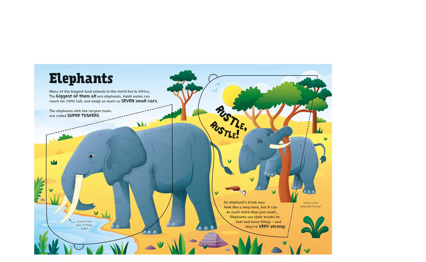 Great Big Animals board book with Big Flaps : Usborne