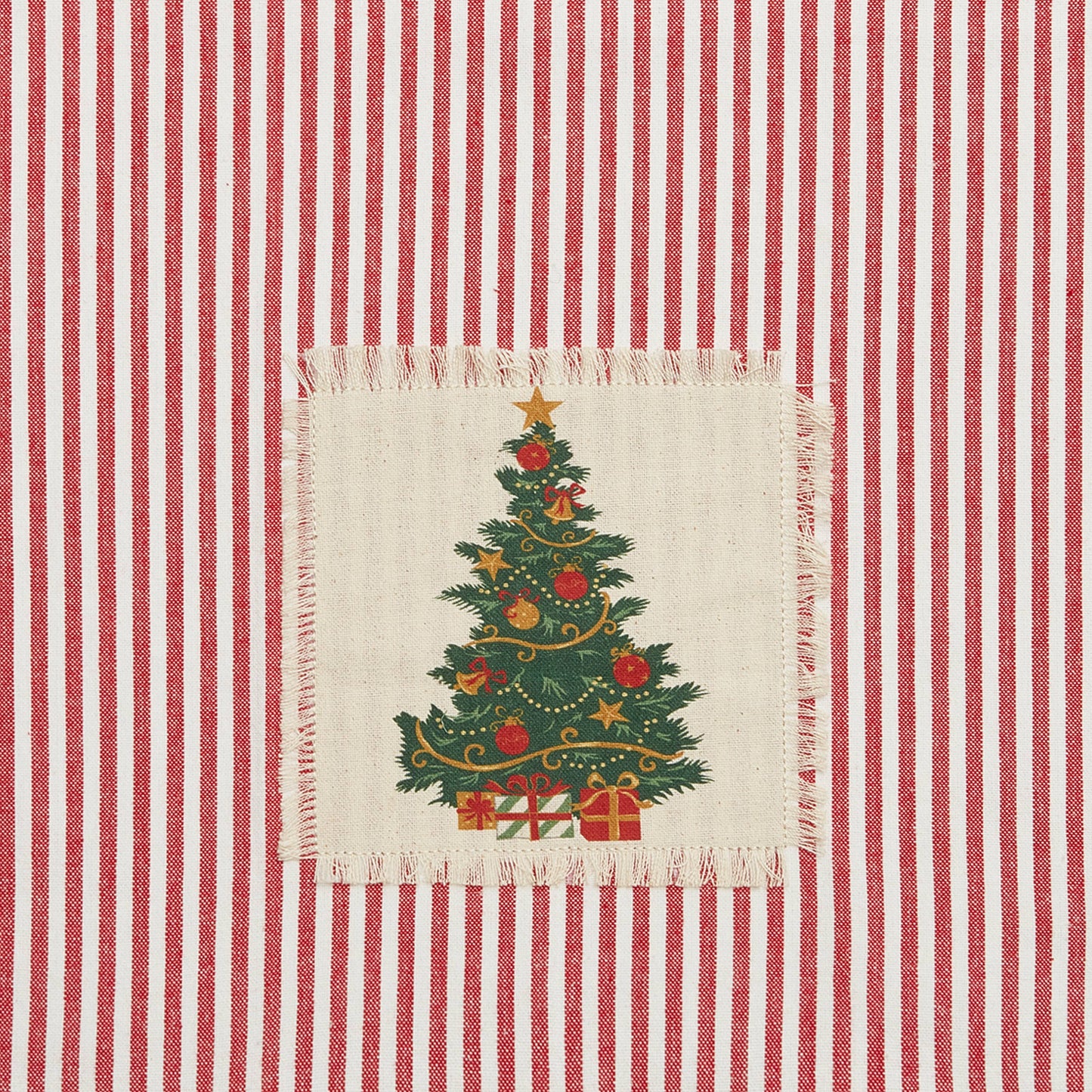 Holiday Patch Stripe Tree Kitchen Towel