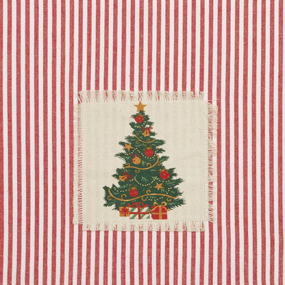 Holiday Patch Stripe Tree Kitchen Towel