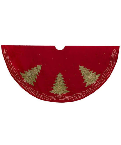 60"RED DUPION MULT TREE EMBR TRSKRT