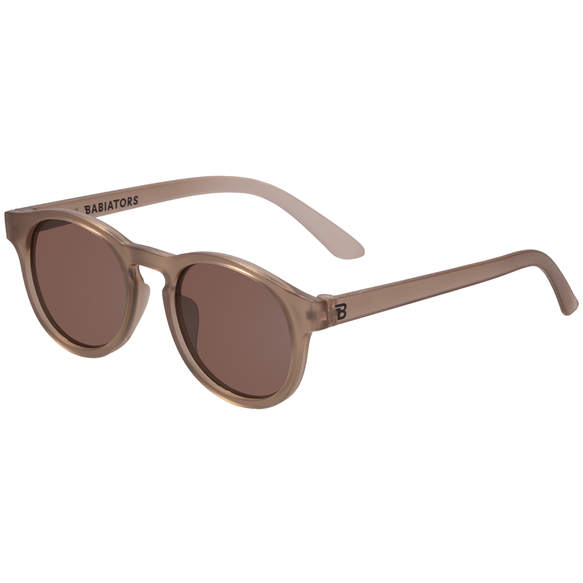 Cocoa Cloud Transparent Keyhole Sunglasses with Amber Lens