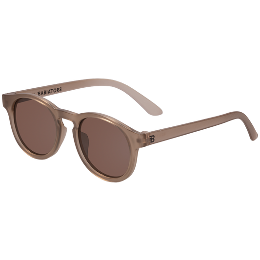 Cocoa Cloud Transparent Keyhole Sunglasses with Amber Lens