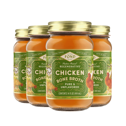 Regenerative Pasture-Raised Chicken Bone Broth 14oz