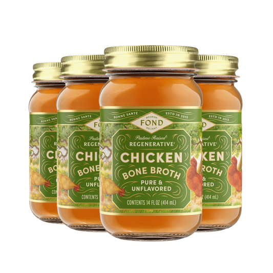 Regenerative Pasture-Raised Chicken Bone Broth 14oz