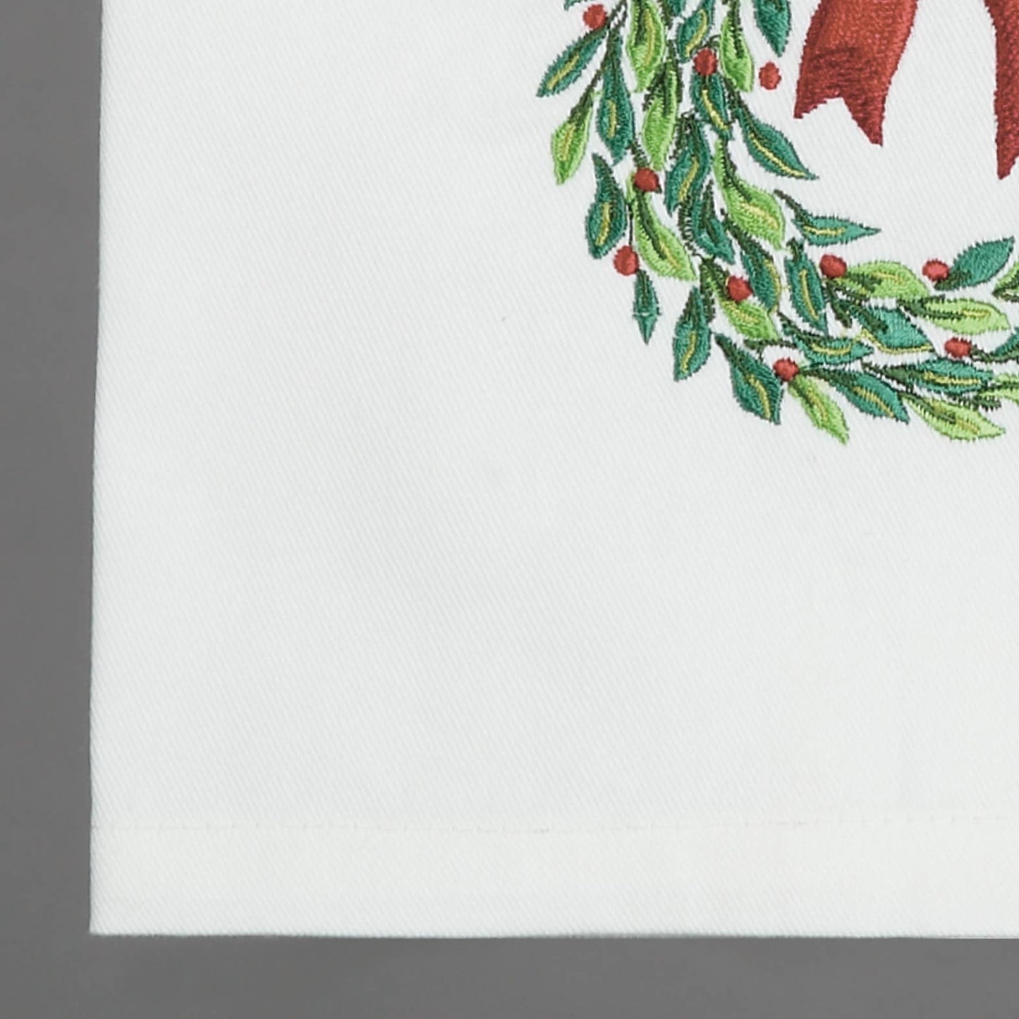 Wreath Bow Kitchen Towel - Christmas