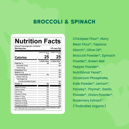 Broccoli & Spinach Organic Grain Free Puffs (6 Cans)