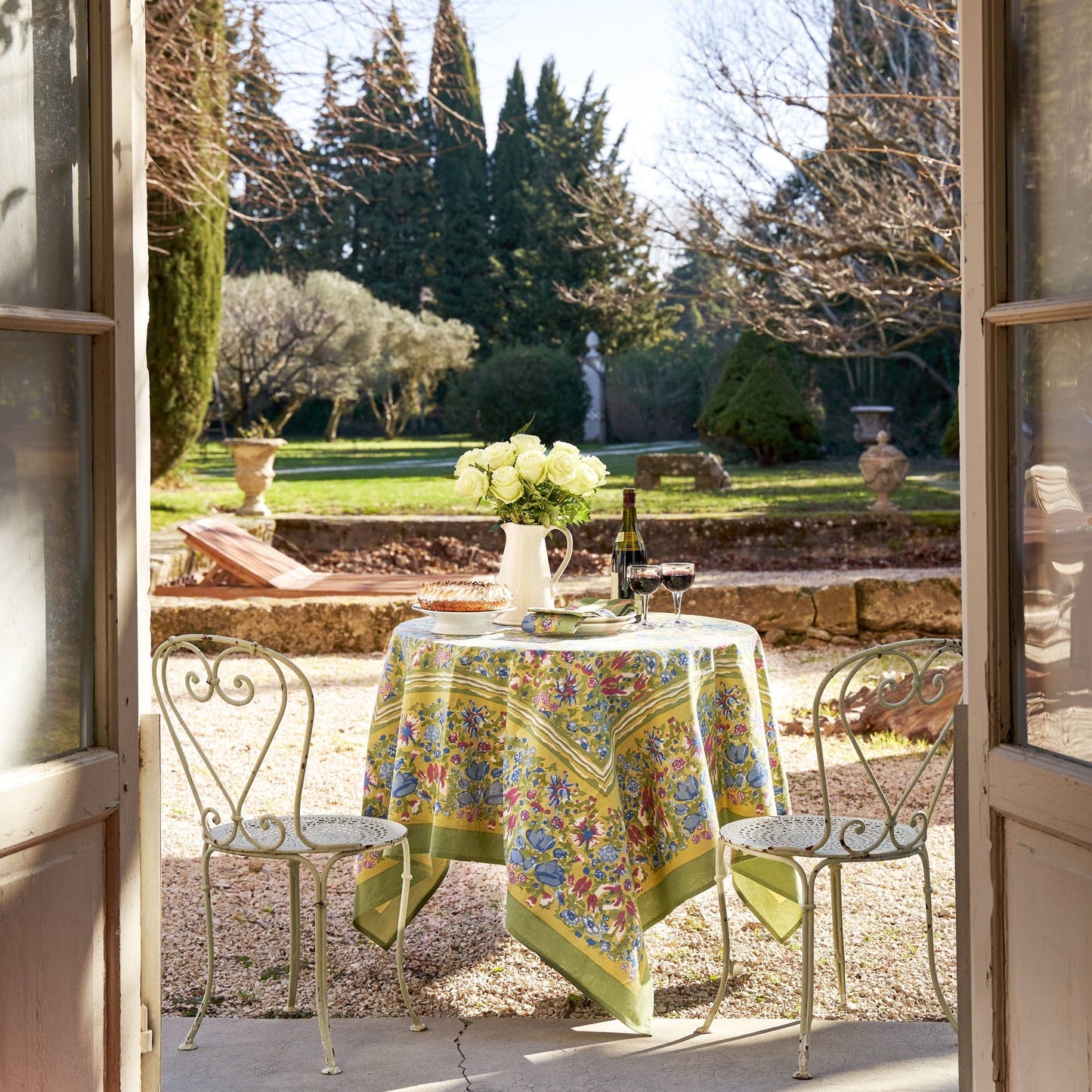 Jardin Blue & Vert | Tablecloth