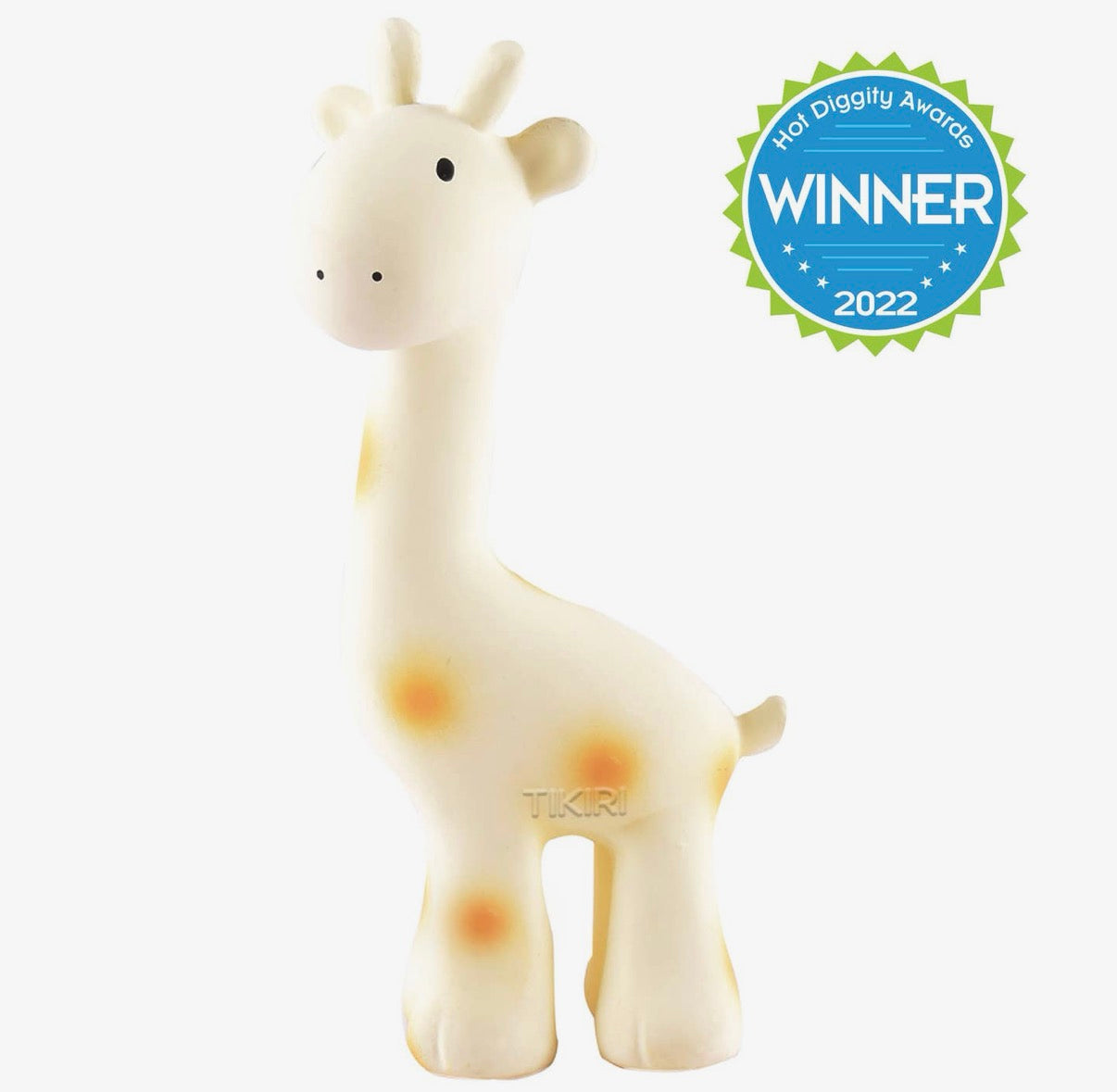 GIRAFFE ORGANIC NATURAL RUBBER RATTLE, TEETHER & BATH TOY