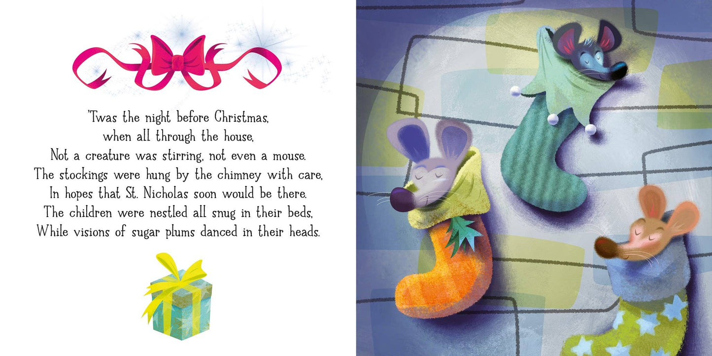 Twas the Night Before Christmas board book : Usborne