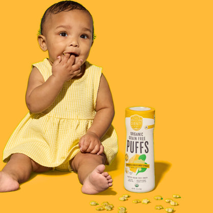 Cheddar & Cauliflower Spinach Organic Grain Free Puffs (6 Cans)