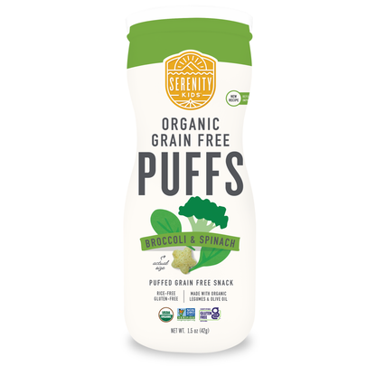 Broccoli & Spinach Organic Grain Free Puffs (6 Cans)