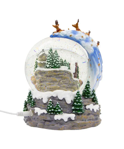 Battery Operated Musical Santa and Sled Water Globe