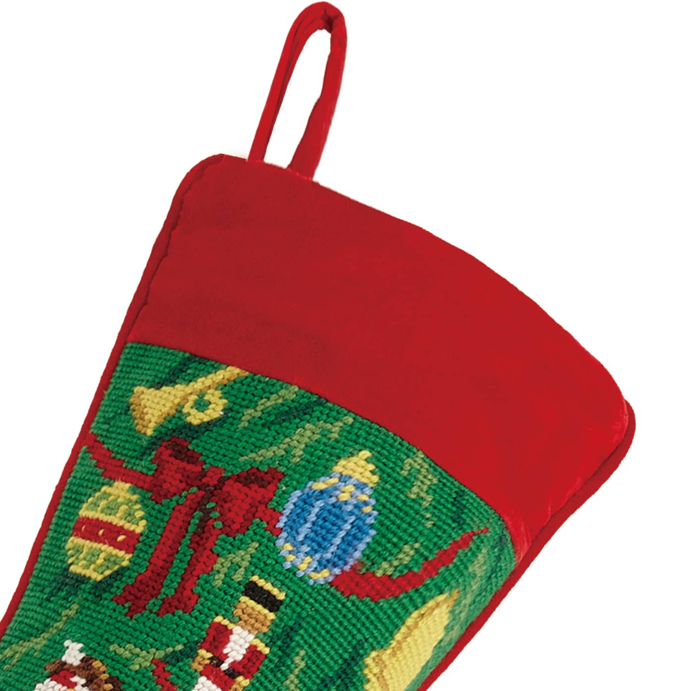 Christmas Rocking House Needlepoint Stocking