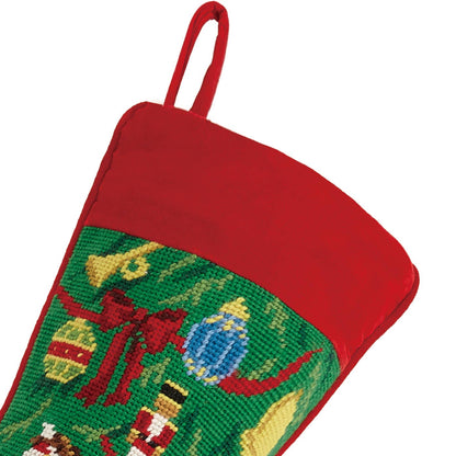 Christmas Rocking House Needlepoint Stocking