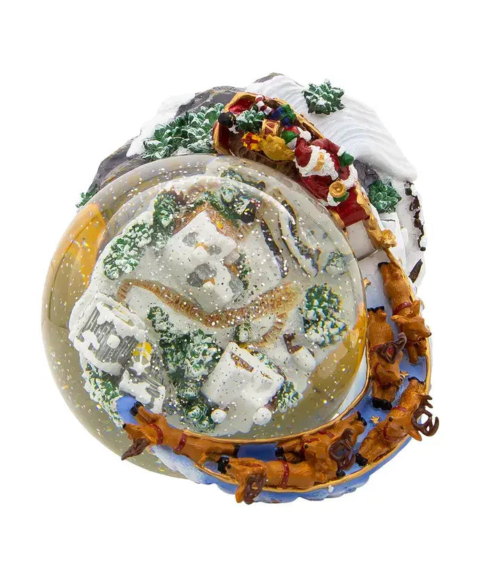 Battery Operated Musical Santa and Sled Water Globe