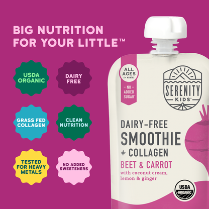 Beet & Carrot Smoothie with Grass Fed Collagen - (12 pouches)