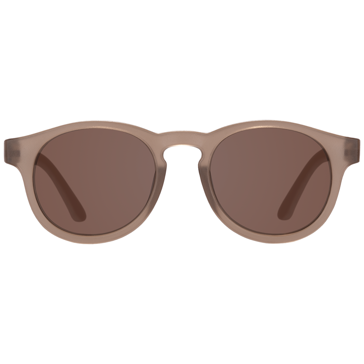 Cocoa Cloud Transparent Keyhole Sunglasses with Amber Lens