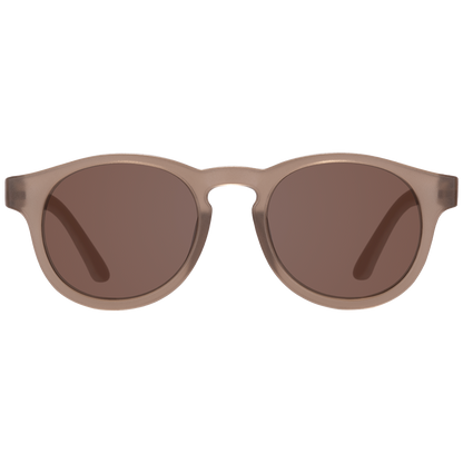 Cocoa Cloud Transparent Keyhole Sunglasses with Amber Lens