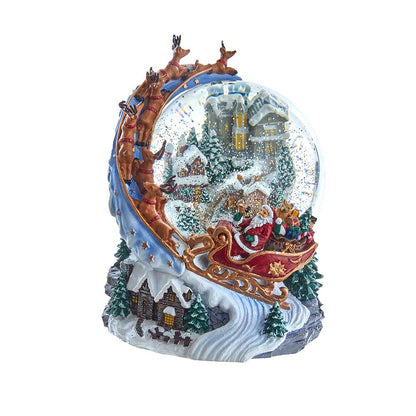 Battery Operated Musical Santa and Sled Water Globe