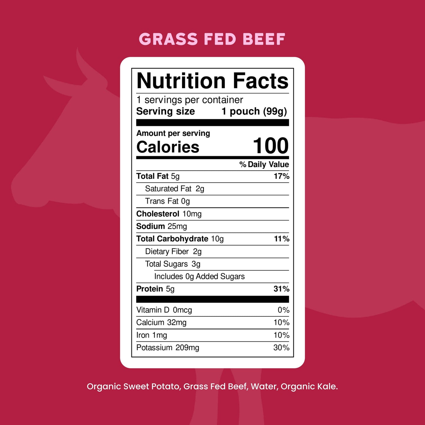 Grass Fed Beef (12 Pouches)